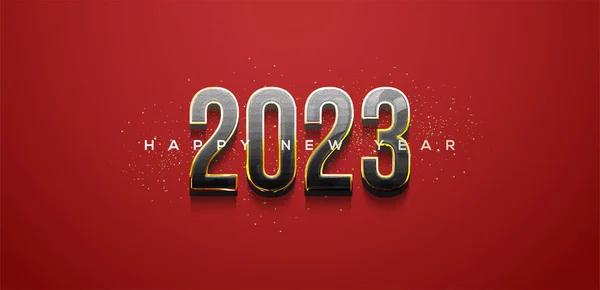 Fundo Vetorial Exclusivo Para Celebração Ano Novo 2023 — Vetor de Stock