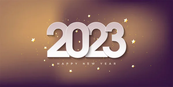 Bokeh Pozadí 2023 Šťastný Nový Rok 2023 Prémie Vektor — Stockový vektor