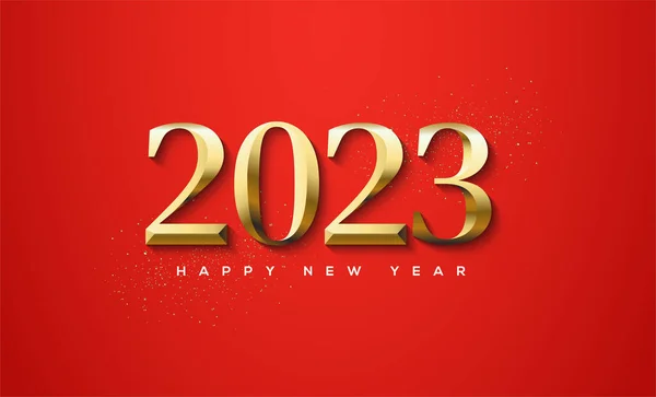 stock vector Classic number 2023 with shiny gold numbers, for 2023 new year greetings.