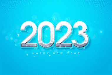 3d vector happy new year 2023 with prominent numbers coming to the fore