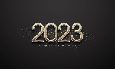 Happy new year 2023 luxury background with elegant numbers