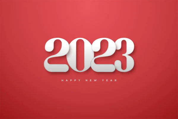 2022 Щасливий Новий Рік Унікальними Округлими Номерами — стоковий вектор