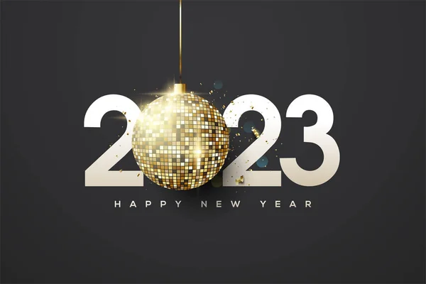 2023 Ευτυχισμένο Νέο Έτος Πολυτελή Ντίσκο Φώτα — Διανυσματικό Αρχείο