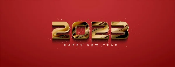 Happy New Year 2023 Strong Elegant Numbers — Stock vektor