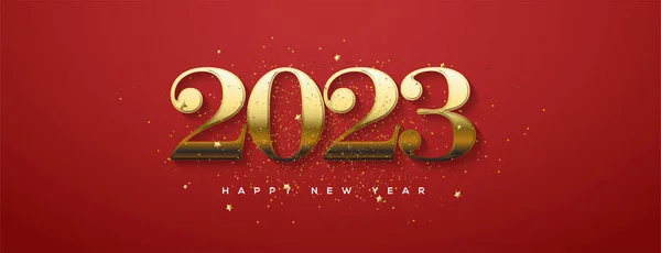 Happy New Year 2023 Year End Holiday Greetings — 图库矢量图片