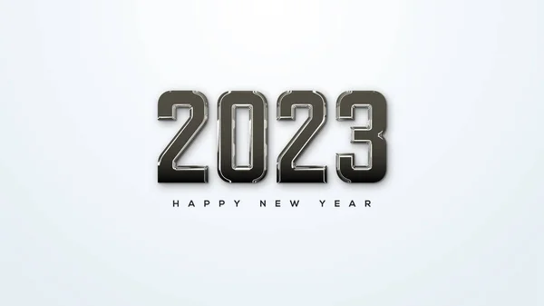 Modern Number 2023 Happy New Year Background — Vetor de Stock