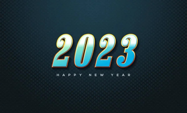 2023 Nummers Voor 2023 Gelukkig Nieuwjaar Banner — Stockvector