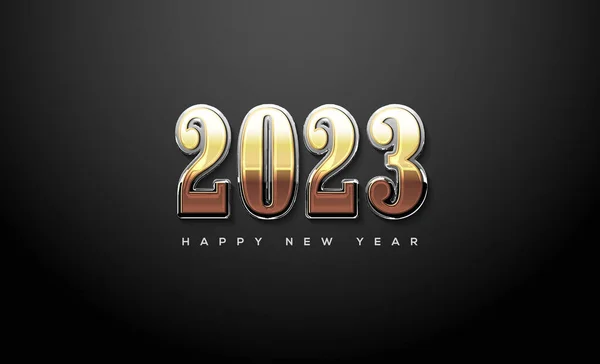Frohes Neues Jahr 2023 Hintergrund Mit Zahlen Abbildung 2023 — Stockvektor