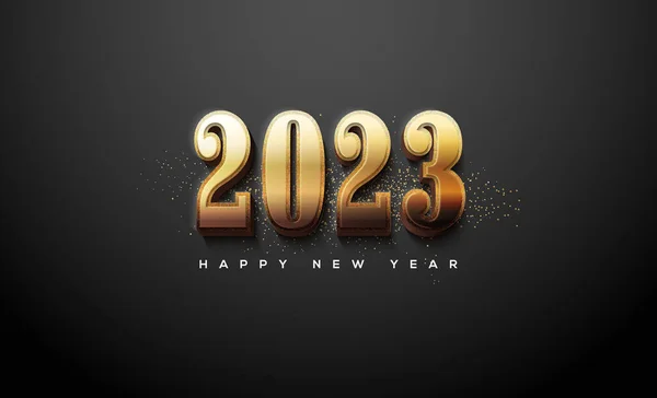 Bonne Année 2023 Avec Une Couleur Brillant — Image vectorielle