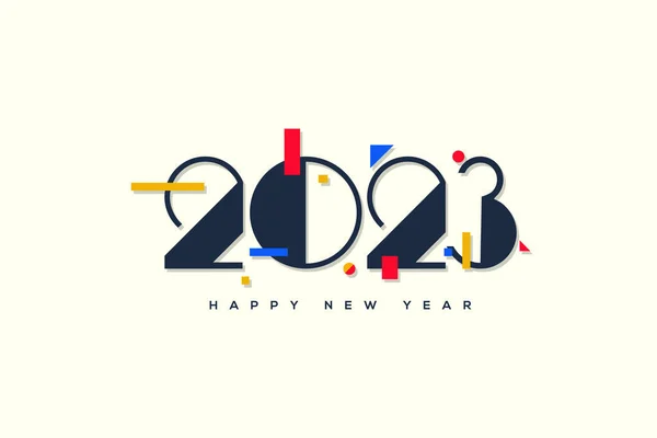 2022 Happy New Year Cut Out Unique Numbers — Stock Vector