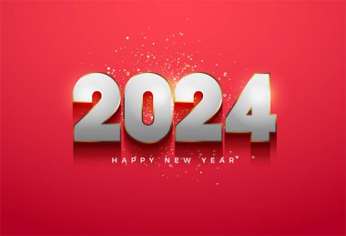 2024 yılbaşı kutlamaları geniş bir kitleye hitap ediyor. tasarım premium vektörü.