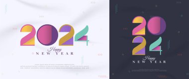 Modern kaprisli ve renkli sayılara sahip eşsiz bir tasarım. Kutlama, davet veya selamlama için en iyi vektör tasarımı.