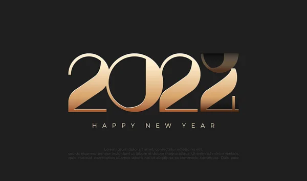 Golden Vector Number 2024 Celebration Greetings Happy New Year 2024 — Stock Vector