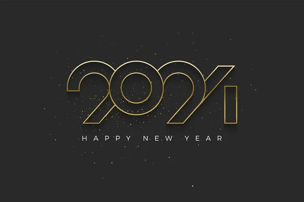Elegantes Und Luxuriöses Happy New Year 2024 Design Das Design — Stockvektor