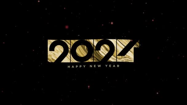 Cinematikus Megnyitó Boldog Évet 2024 Fényűző Arany Színnel Prémium Videó — Stock videók