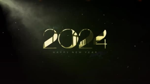 Oro Número 2024 Cinemático Para Saludar Celebrar Nuevo Año 2024 — Vídeos de Stock