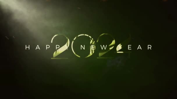 シネマティックアニメーション2024 新年のお祝い 年初の歓迎のための豪華な光沢のある金色で — ストック動画