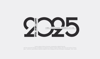 Mutlu yıllar 2025. Dergi kapakları, posterler ve takvimler için en iyi tasarım.