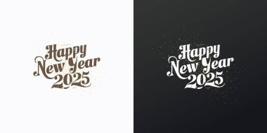 Zarif yeni yıl 2025 vektör tasarımı. Lüks el yazısıyla. Premium vektörü eşsiz ve temiz tasarım.
