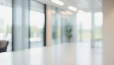 Ergonomik sandalyelerle süslenmiş şık, minimalist ofis. Afişler, sosyal medya iletileri ve posterleri için en iyi arkaplan.