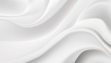 Yumuşak ve pürüzsüz beyaz kumaş, dalgalı çizgiler, afişler, posterler ve duvar kağıtları için Premium vektör tasarımı.