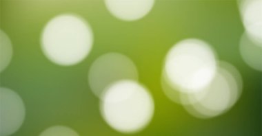 Açık ve havadar yeşil bokeh, bir bahçe sabahını hatırlatıyor. Duvar kağıdı, poster ve afiş arkaplan için mükemmel gerçekçi vektör arkaplanı.