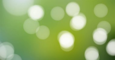 Açık yeşil ve beyaz bokeh desenli soyut bir tasarım. Duvar kağıdı, poster ve afiş arkaplan için mükemmel gerçekçi vektör arkaplanı.
