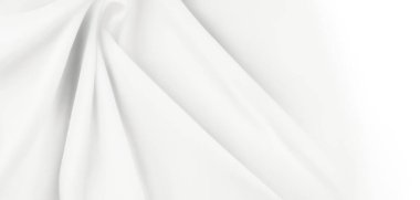 Temiz ve minimalist tarzda arkaplan fotoğrafları için kaliteli fotoğraflar. Durgun beyaz kumaş sergilenen çizgiler az gösterilen güzellik.