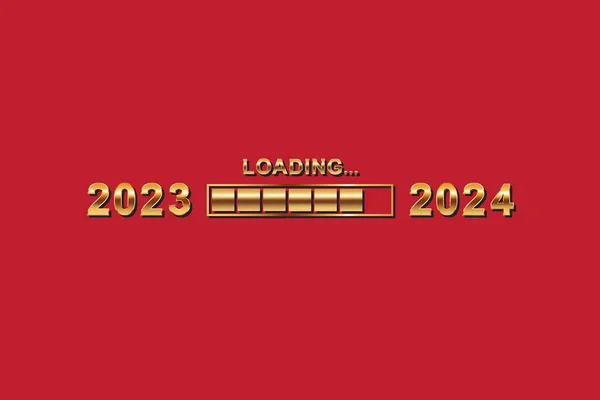 2024 Mutlu Yıllar. Gerçekçi 3 boyutlu sayı sembolü. Altın metalik kaligrafik sayıların tatil vektör illüstrasyonu 2023. Bayram posteri ya da afiş tasarımı. Modern harf işareti kompozisyonu