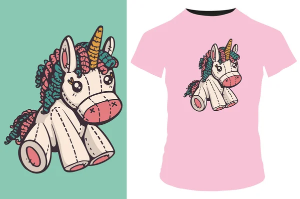 Unicorn Shirt Design Vector Illustration — Stock Vector
