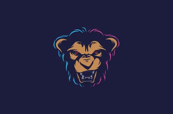 Zły Monkey Logo Szablon Wektor Projektu — Wektor stockowy