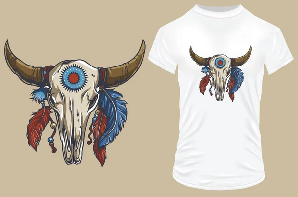 Baphomet Shirt Vetor Design — Vetor de Stock