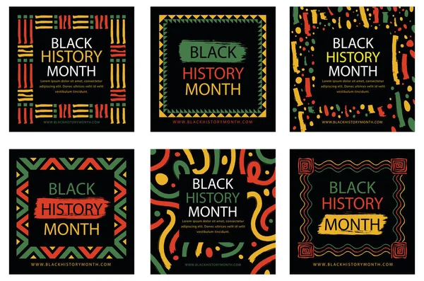 stock vector Set black history month posters. Black lives matter. Vector illustration.