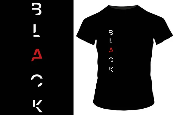 シャツデザイン黒T シャツ ベクターイラスト — ストックベクタ