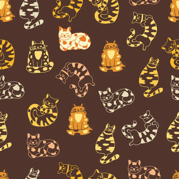 stock vector vector illustration of cute seamless pattern with cats