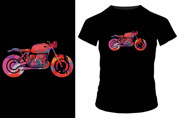 Bike Shirt Design Template Vintage Illustration — Stock Vector