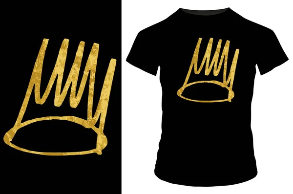 Corona Camiseta Diseño Vector — Archivo Imágenes Vectoriales
