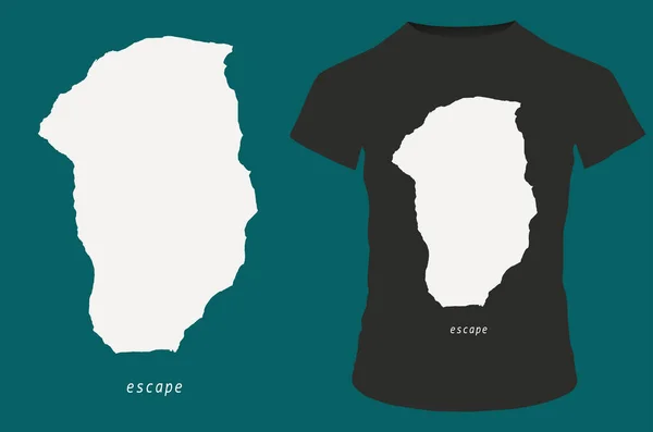 Diseño Camisa Vector Ilustración Escape — Archivo Imágenes Vectoriales