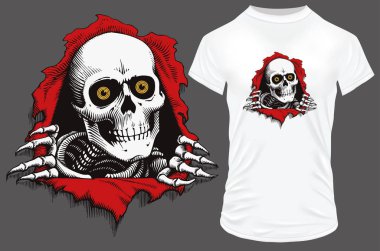 Kafatası t-shirt tasarım 