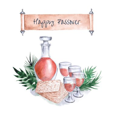 passover  holiday  card  vector  clipart