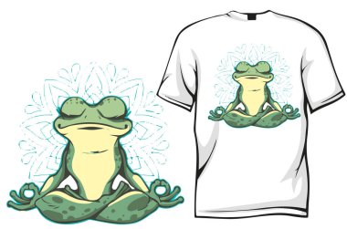 kurbağa t - gömlek vektör illüstrasyonu 
