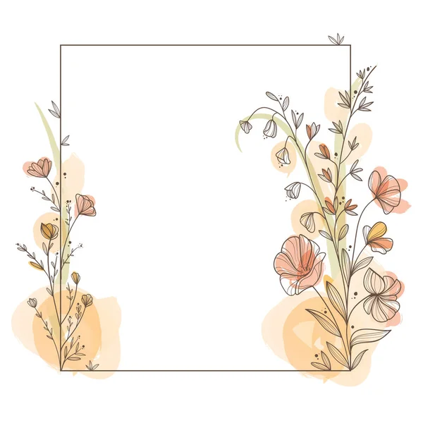 Όμορφη Floral Διακόσμηση Λουλούδια Διάνυσμα — Διανυσματικό Αρχείο