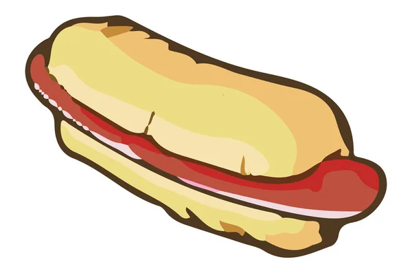 Hotdog Fast Food Vector — Vetor de Stock