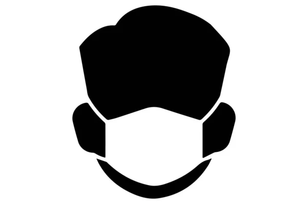 Homem Avatar Ícone Máscara Vetor — Vetor de Stock