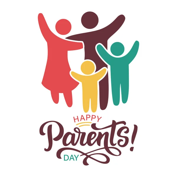 Glada Föräldrars Dagkort — Stock vektor