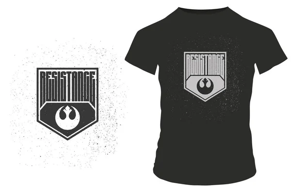 Widerstand Vintage Shirt Grafisches Design — Stockvektor