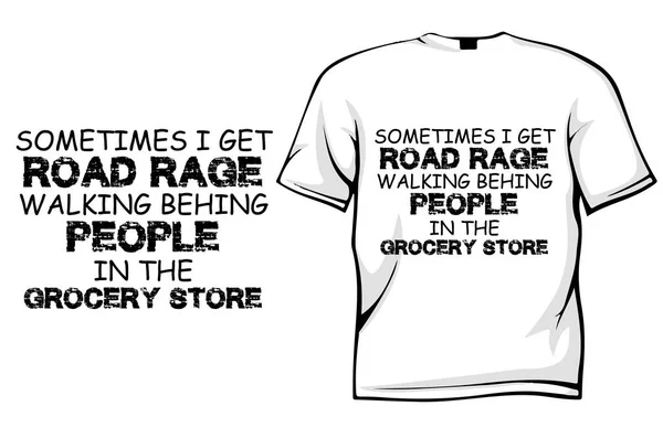 T恤衫或排版设计 矢量图解Road Rage — 图库矢量图片