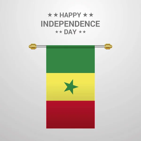 День Незалежності Республіки Сенегал Векторна Ілюстрація — стоковий вектор