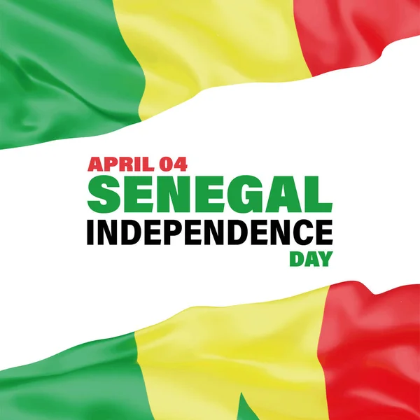 День Незалежності Республіки Сенегал Векторна Ілюстрація — стоковий вектор
