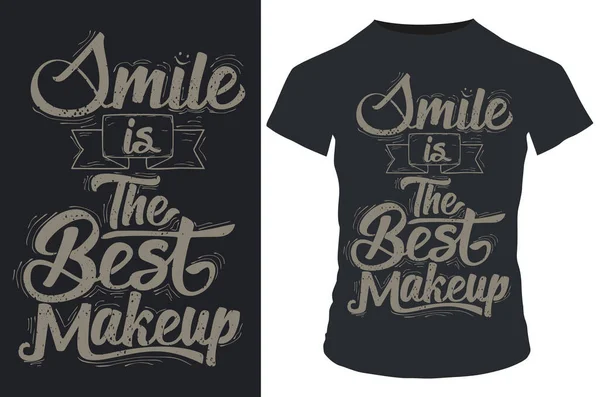 Sonrisa Mejor Diseño Camiseta Mackup — Archivo Imágenes Vectoriales